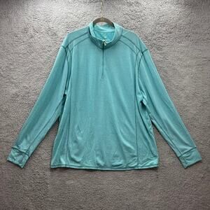Tommy Bahama IslandActive MEn's 2XL Turquoise Long Sleeve Activewear Shirt
